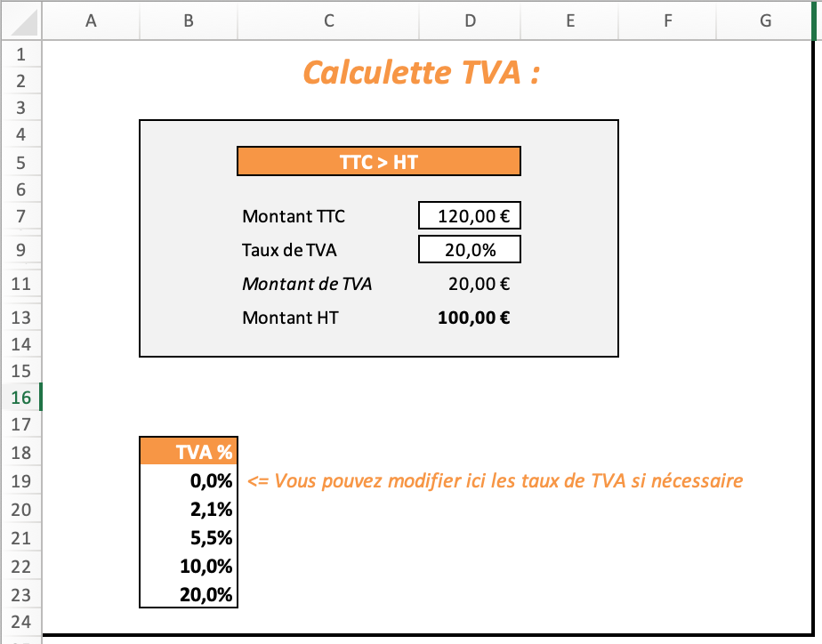 TVA, automatisation et calcul